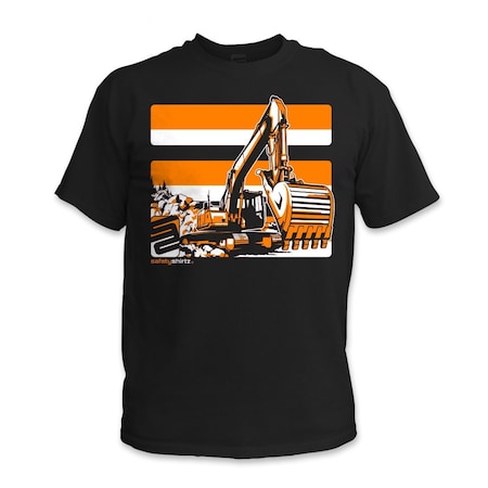 Safetyshirtz Excavator High Visibility Tee, Black, M 39020501M